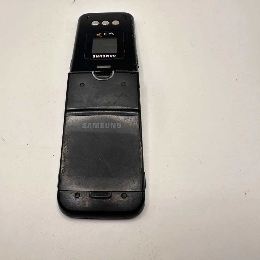 Vintage Samsung Sprint Flip Phone Black Mobile Blade SPH-A900M no battery